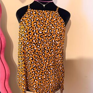 Old Navy Orange Leopard Print Camisole